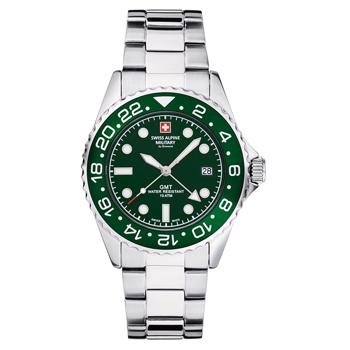 Master Diver GMT Sølv / Rustfrit stål RHQ 515.24H Herre ur fra Swiss Alpine Military, 7052.1134